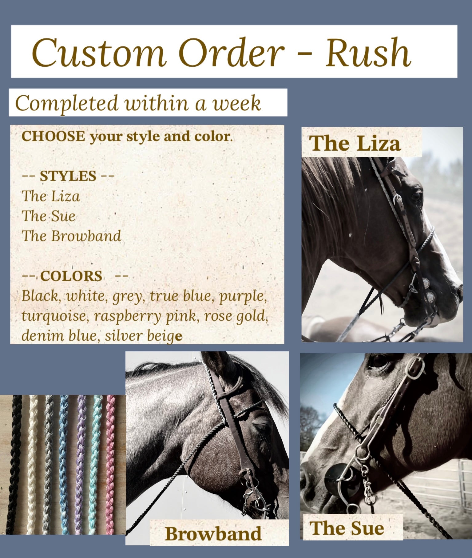 Custom Item - RUSH - Offered every Wednesday at 8am PST